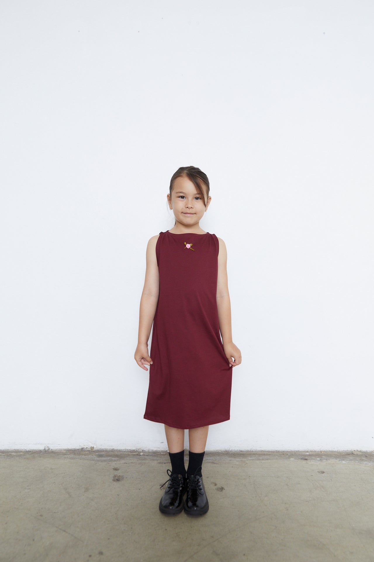 SOLENE DRESS - MAROON