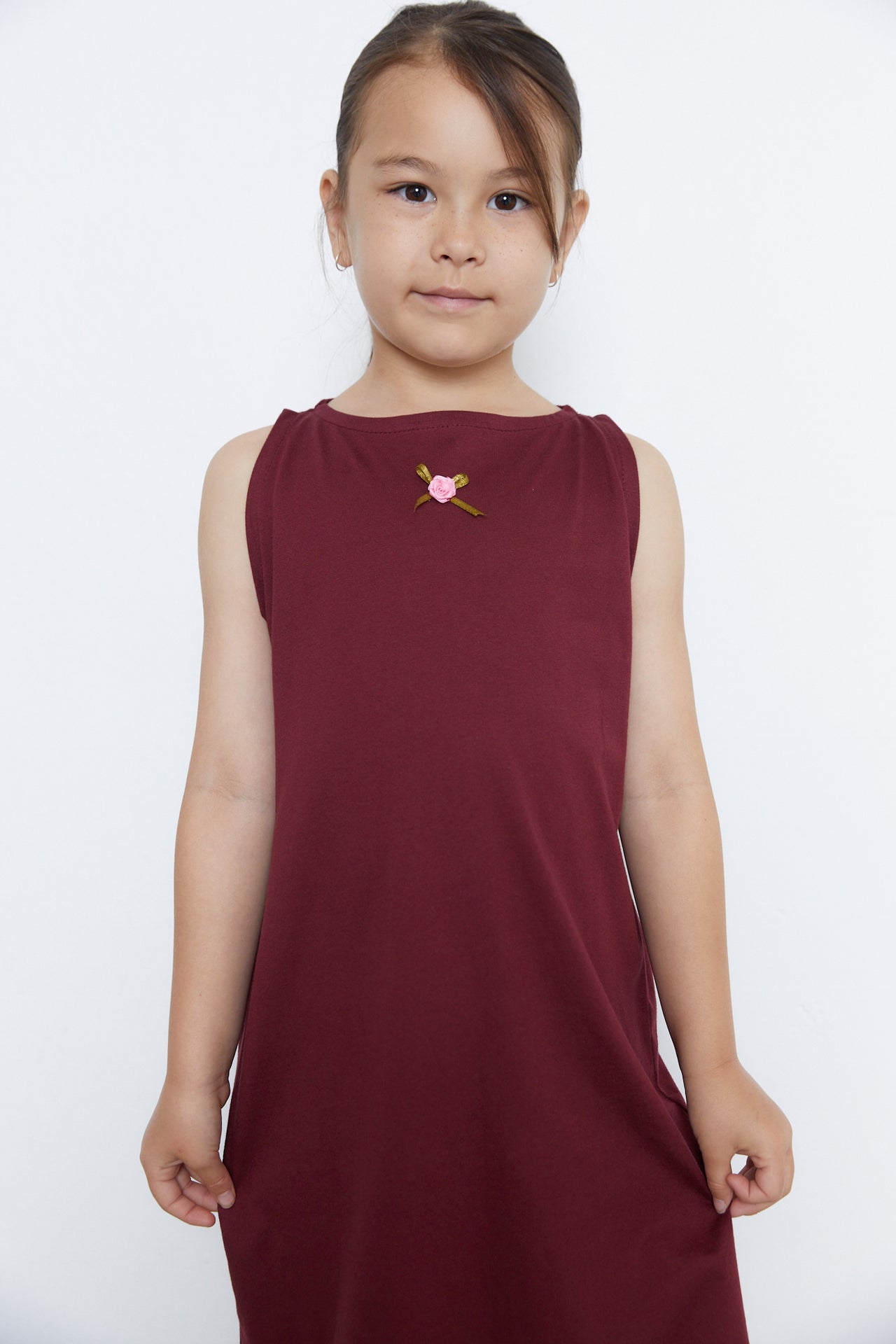 SOLENE DRESS - MAROON