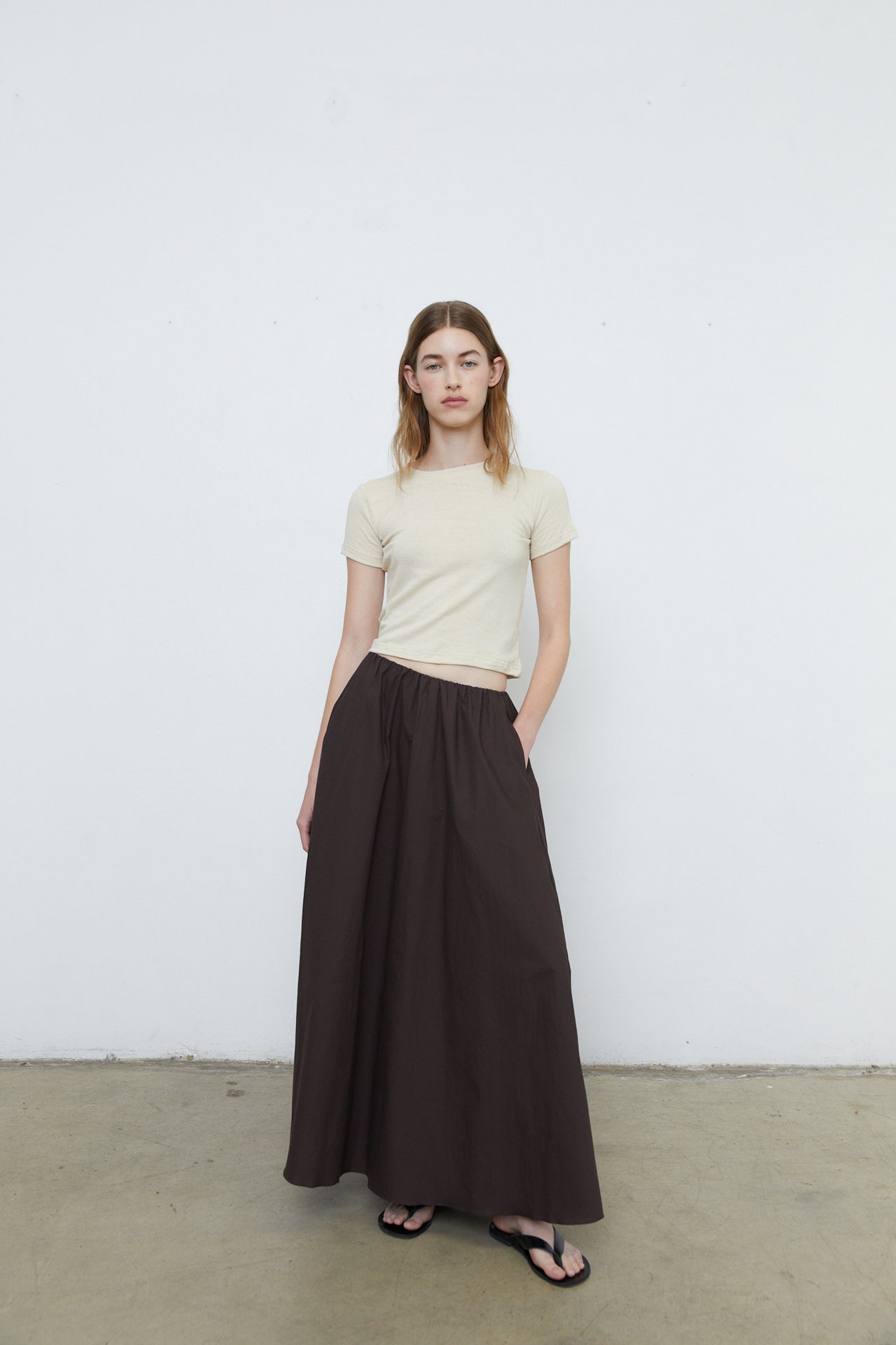 PAIGE SKIRT - BROWN