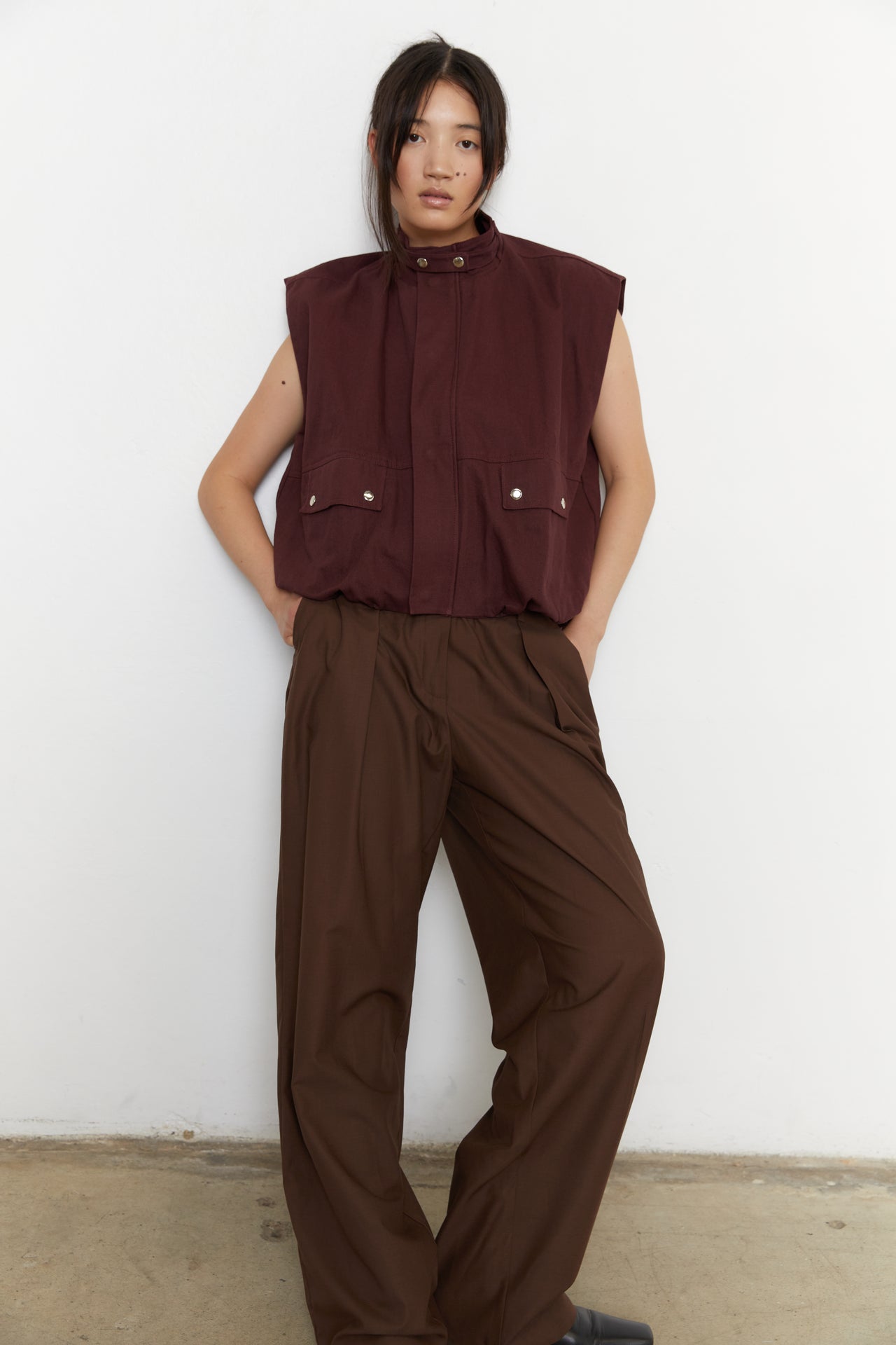CARMELINA VEST - PLUM