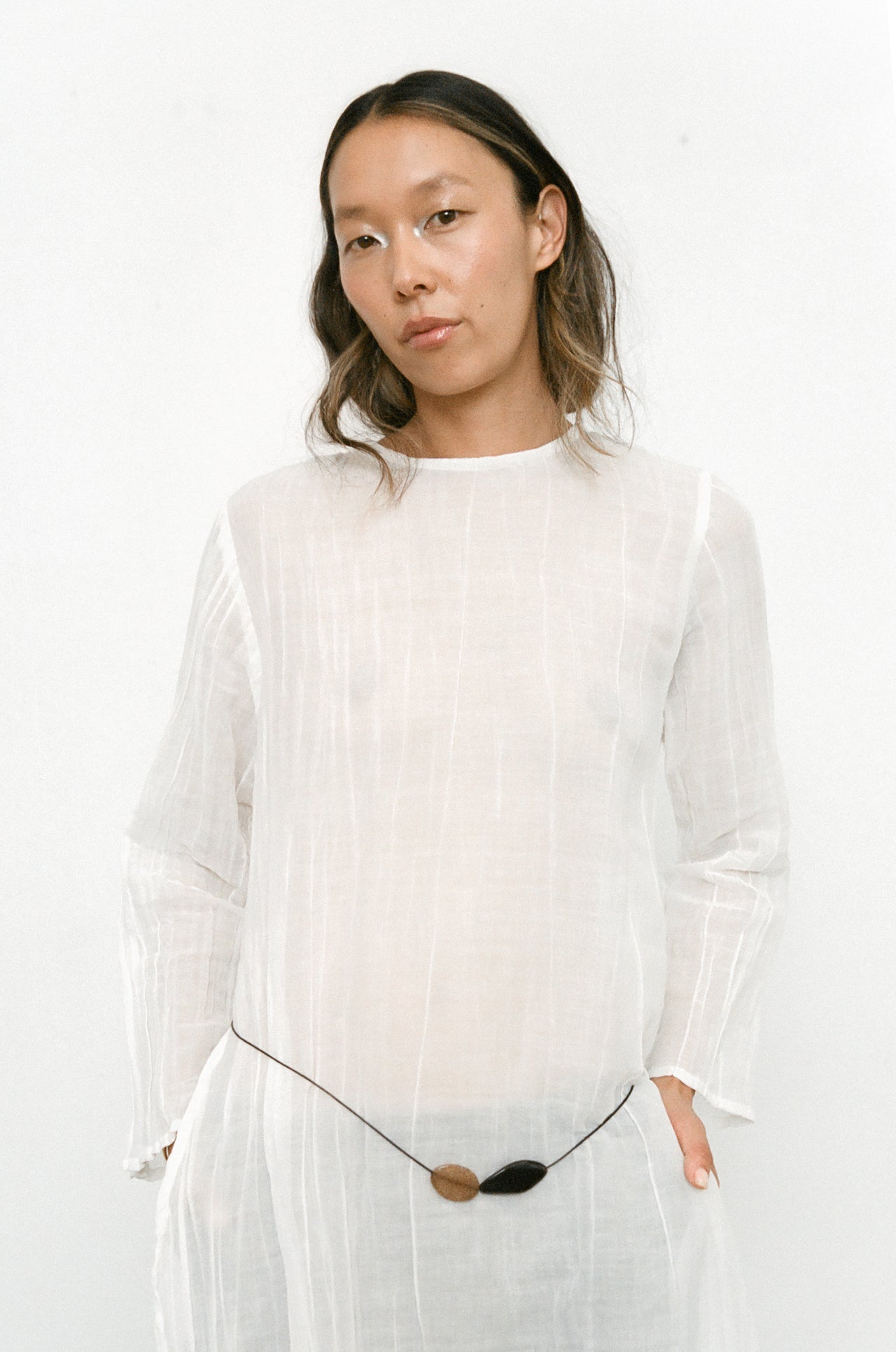 LEIF LEATHER AND STONE BELT