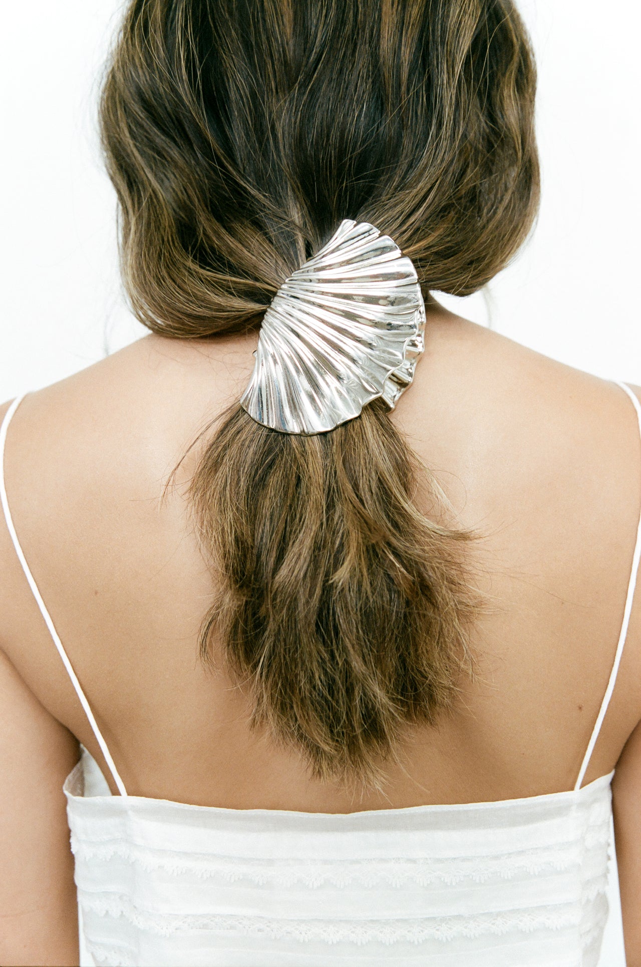 ALEXANDRA SHELL CLIP - SILVER