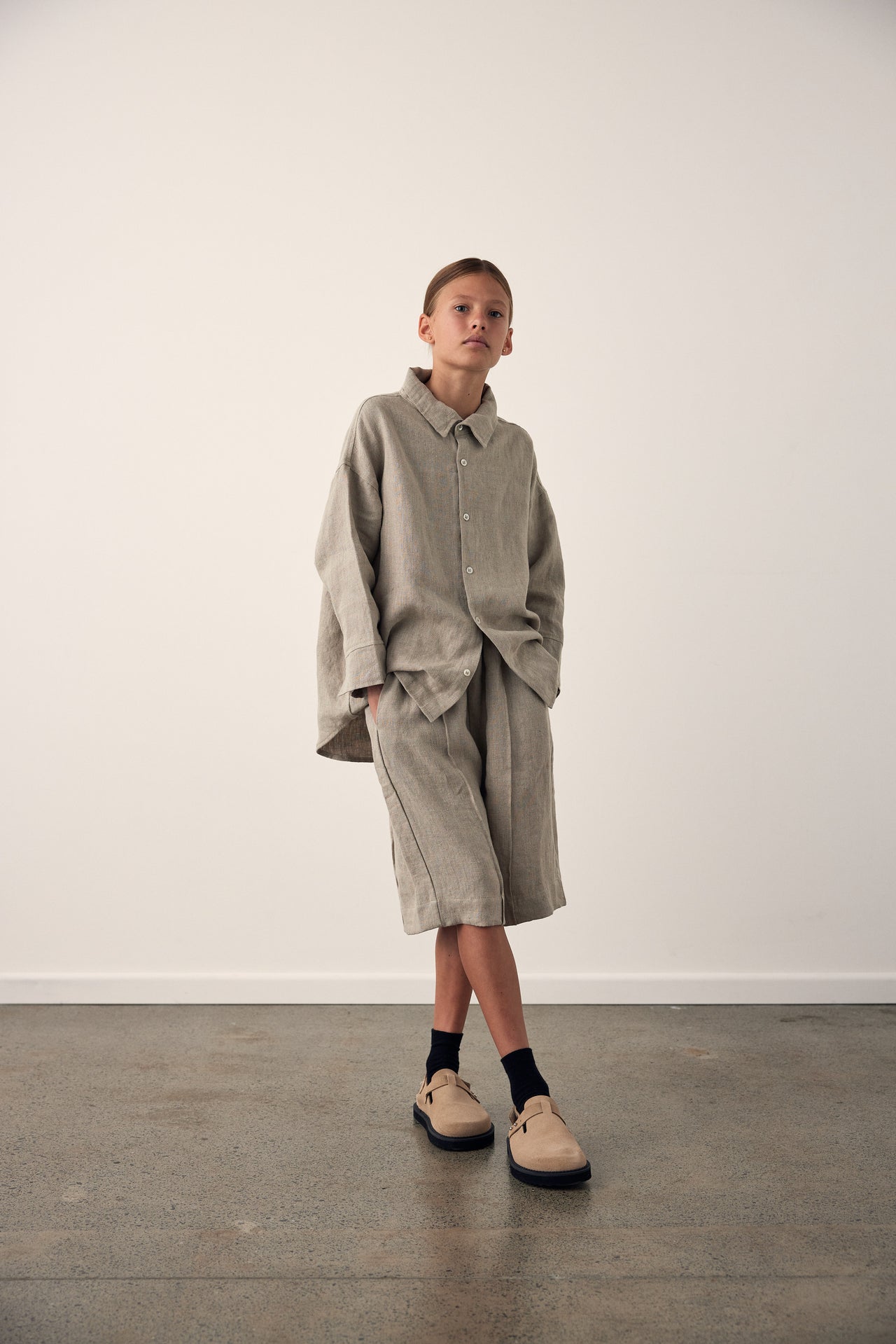 Aries linen short - natural