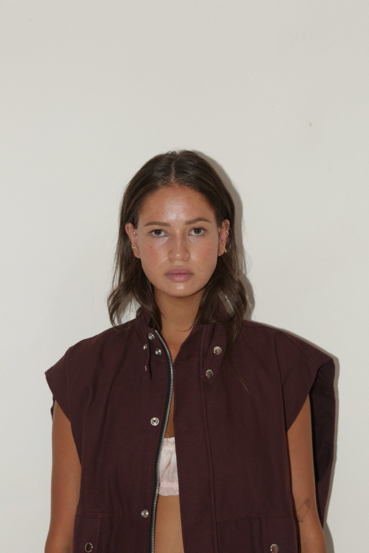 CARMELINA VEST - PLUM