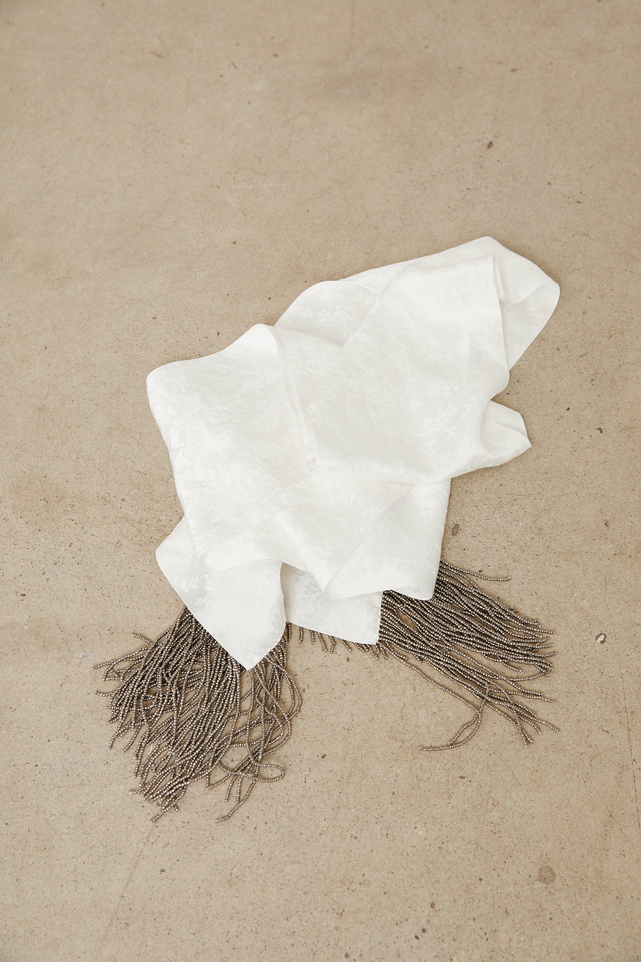 DELLA SILK SCARF - WHITE