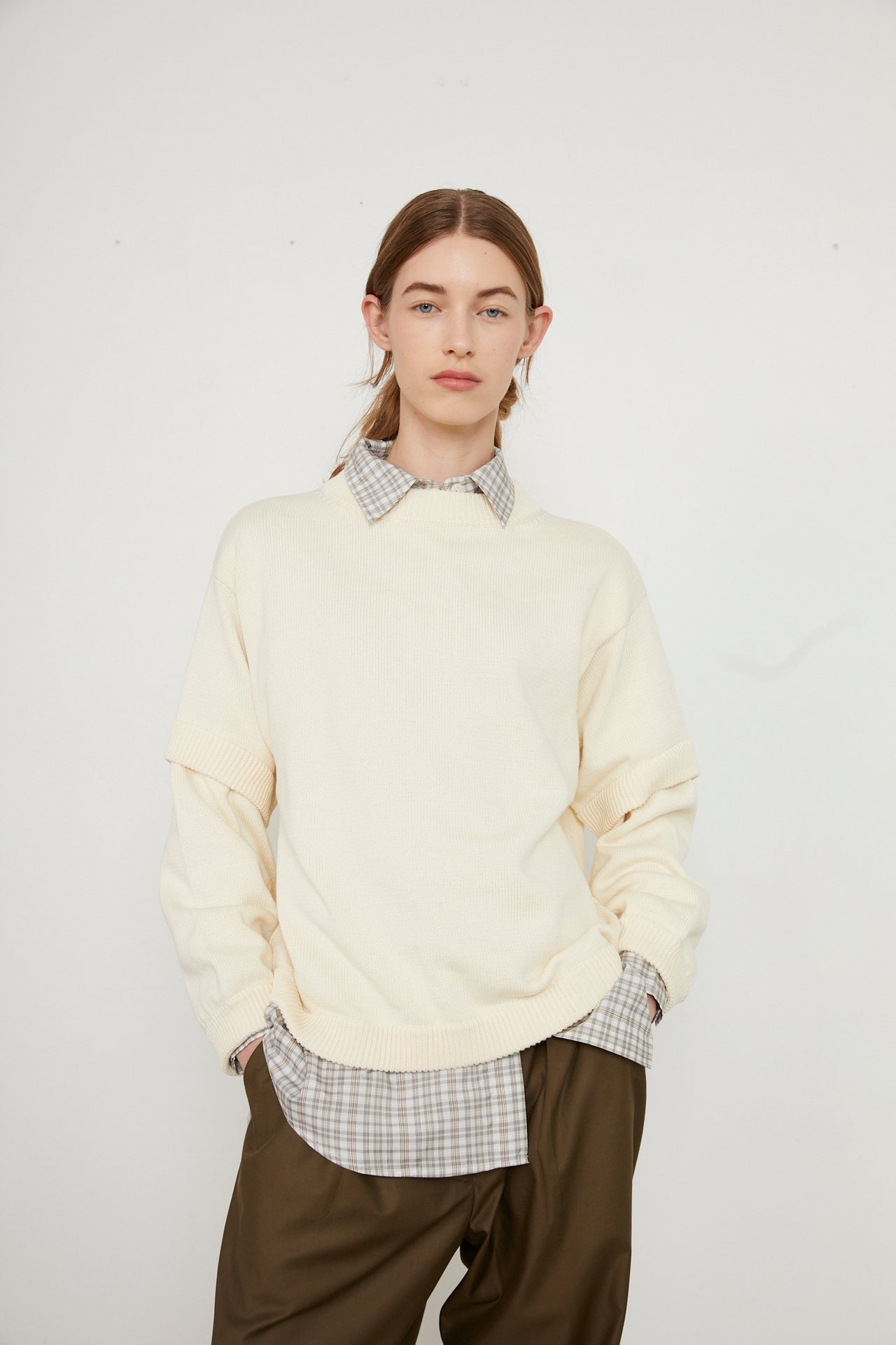 EVA KNIT SWEATER - CREME