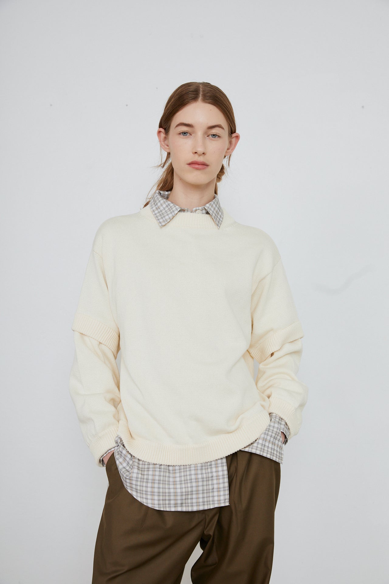 EVA KNIT SWEATER - CREME
